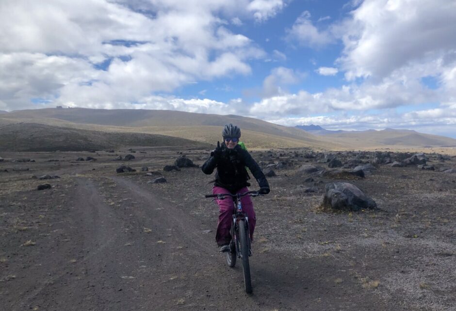 Utflykt Cotopaxi vandring mountainbike Ecuador