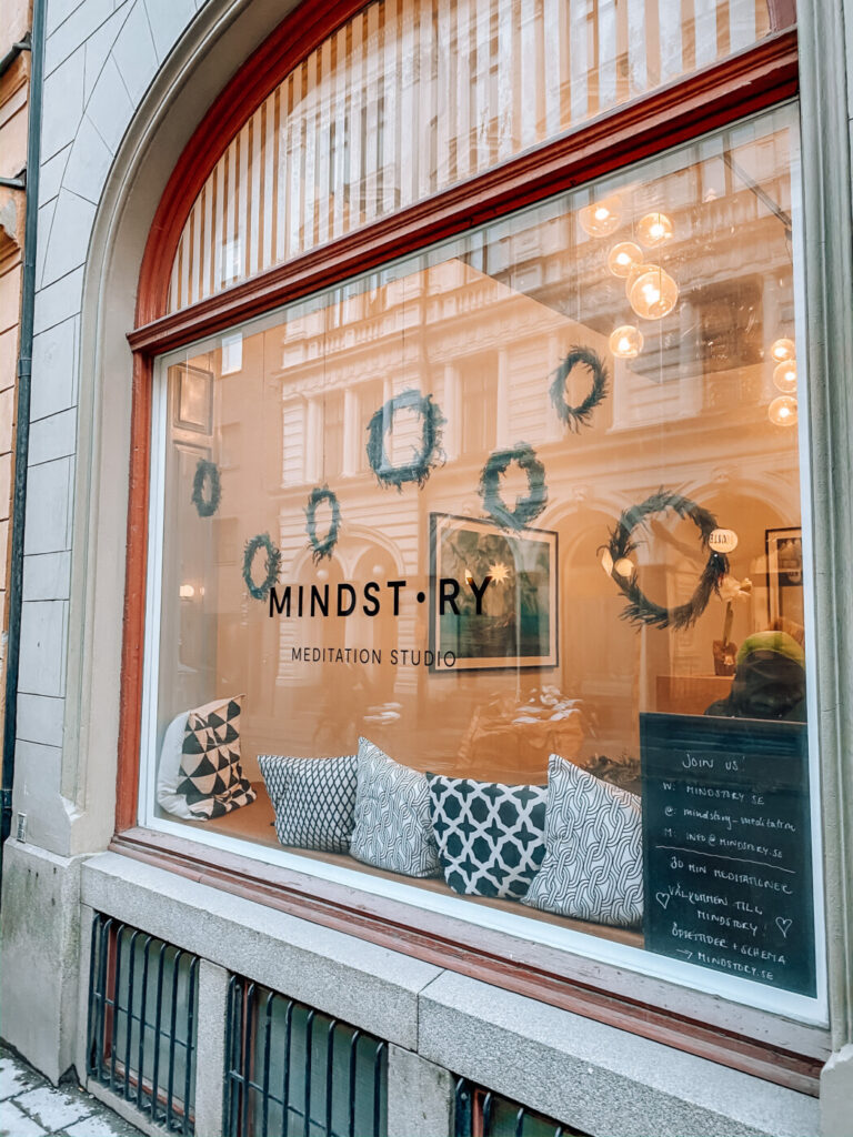 mindstory meditation i Stockholm boutiquestudio studio