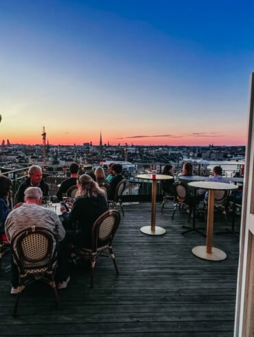 Stockholm sommar solnedgång